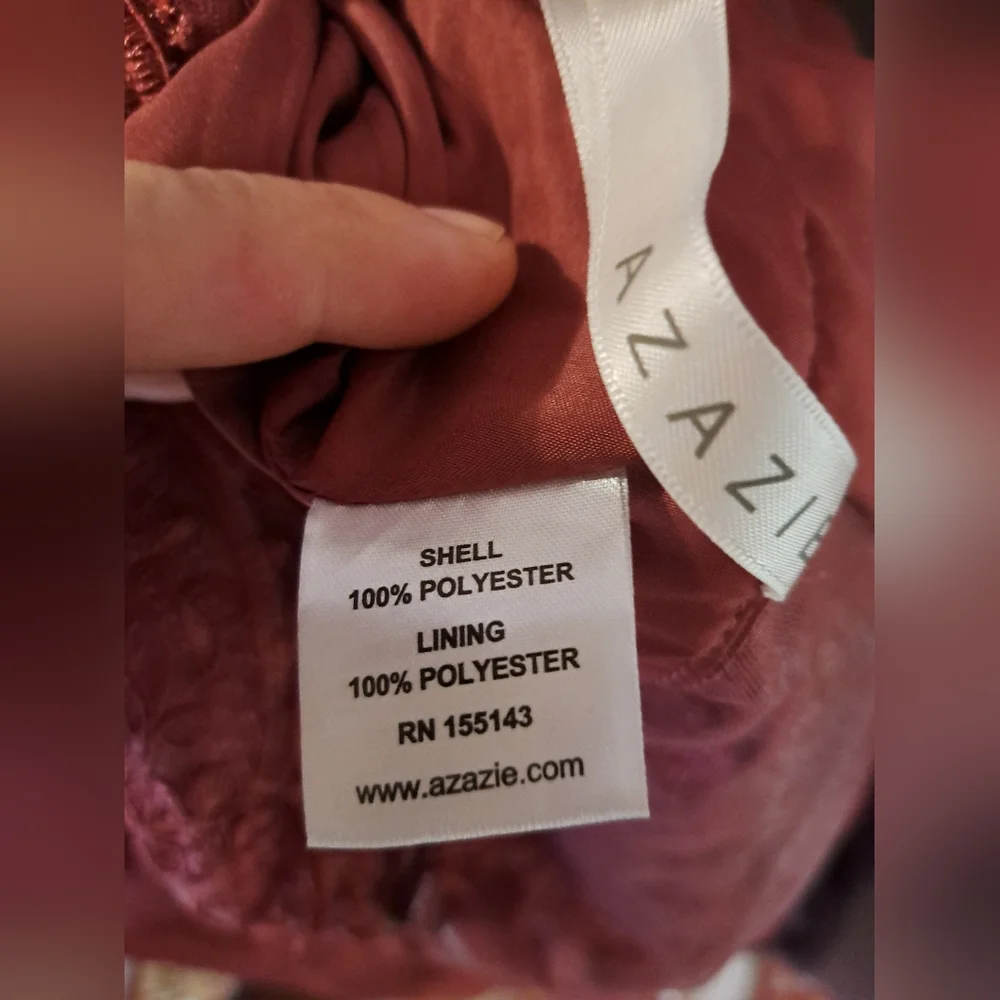 Azazie NWT size 8 desert rose dress - Picture 5 of 11